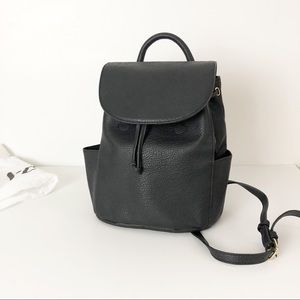 Forever 21 black faux leather backpack
